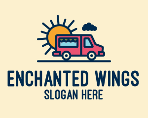 Cute Van Truck logo design