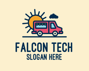 Cute Van Truck logo design