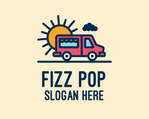 Cute Van Truck logo design