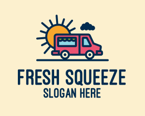 Cute Van Truck logo design