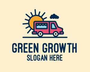 Cute Van Truck logo design