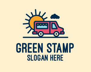 Cute Van Truck logo design