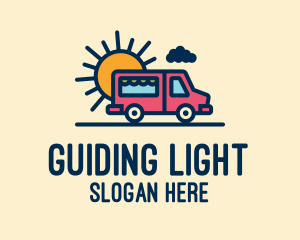 Cute Van Truck logo design