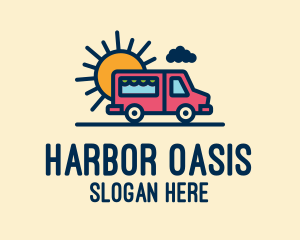 Cute Van Truck logo design