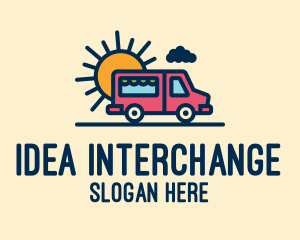 Cute Van Truck logo design