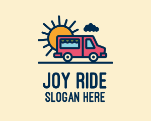 Cute Van Truck logo design