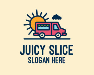 Cute Van Truck logo design