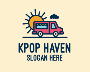 Cute Van Truck logo design