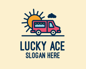 Cute Van Truck logo design