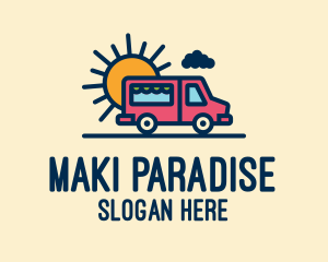 Cute Van Truck logo design