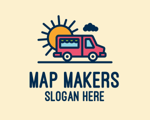 Cute Van Truck logo design