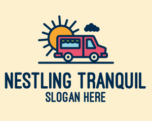 Cute Van Truck logo design