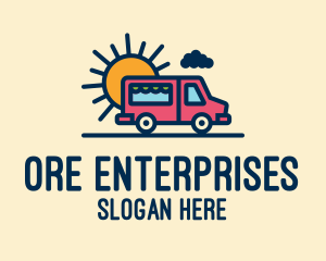 Cute Van Truck logo design