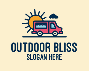 Cute Van Truck logo design