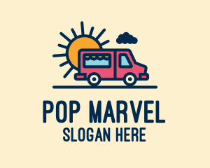 Cute Van Truck logo design