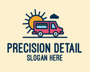 Cute Van Truck logo design