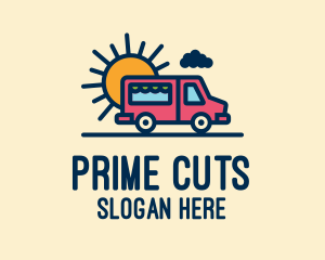 Cute Van Truck logo design