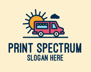 Cute Van Truck logo design