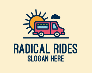 Cute Van Truck logo design