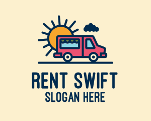 Cute Van Truck logo design