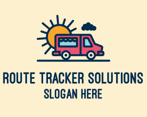 Cute Van Truck logo design