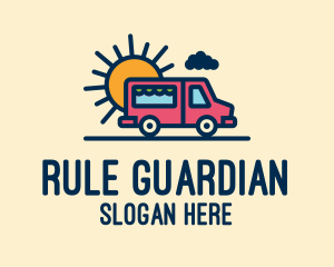 Cute Van Truck logo design