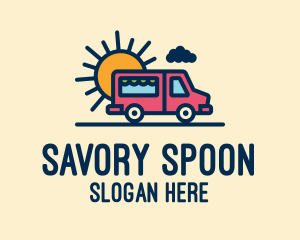 Cute Van Truck logo design