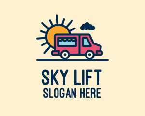 Cute Van Truck logo design