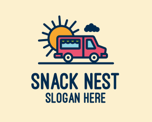 Cute Van Truck logo design