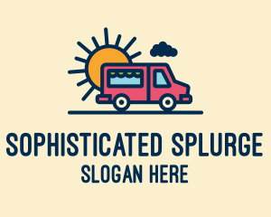 Cute Van Truck logo design