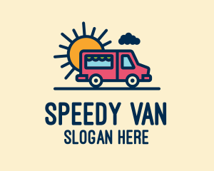 Cute Van Truck logo