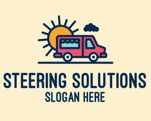 Cute Van Truck logo design