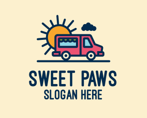 Cute Van Truck logo design