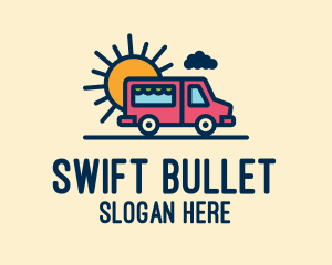 Cute Van Truck logo design