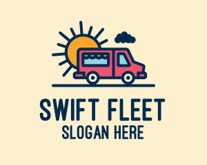 Cute Van Truck logo design