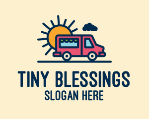 Cute Van Truck logo design