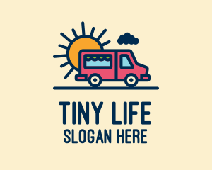 Cute Van Truck logo design