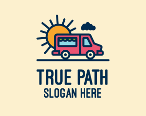 Cute Van Truck logo design