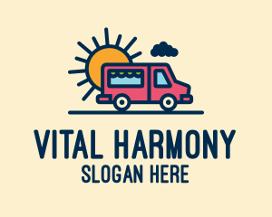 Cute Van Truck logo design