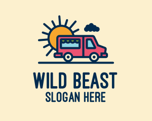 Cute Van Truck logo design