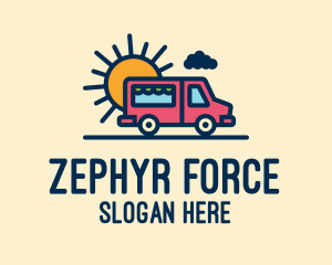 Cute Van Truck logo design