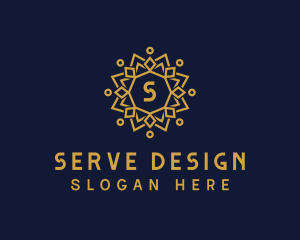 Elegant Sun Mandala logo design