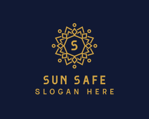 Elegant Sun Mandala logo design