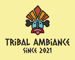 Multicolor Tribal Mask  logo design