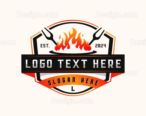 Grill Fire BBQ Logo