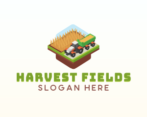 Tractor Farming Agriculture logo design