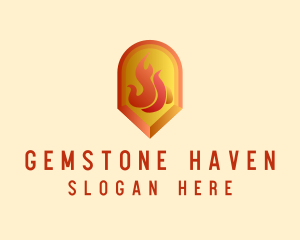 Gem Fire Heating logo design