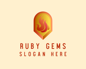 Gem Fire Heating logo design