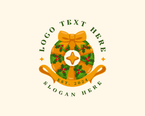 Christmas Festive Wreath logo