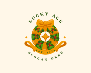 Christmas Festive Wreath Logo